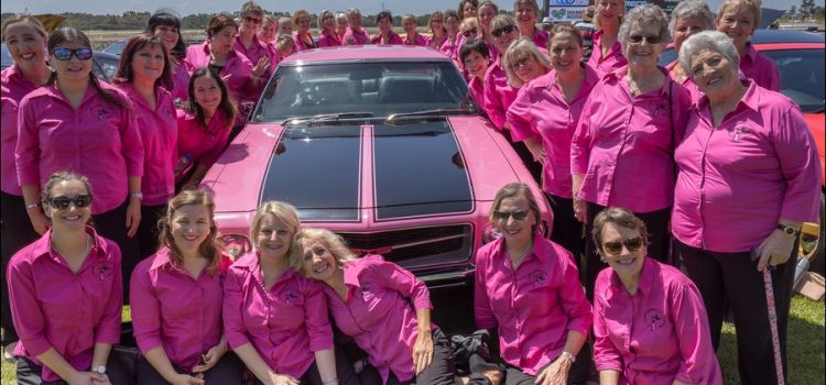 Fabulous in Pink at the Car Show