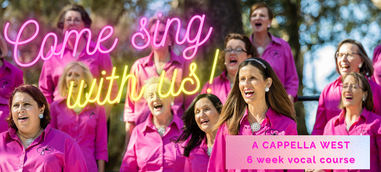Women's a cappella singing group vocal course Perth choir singing tuition music community